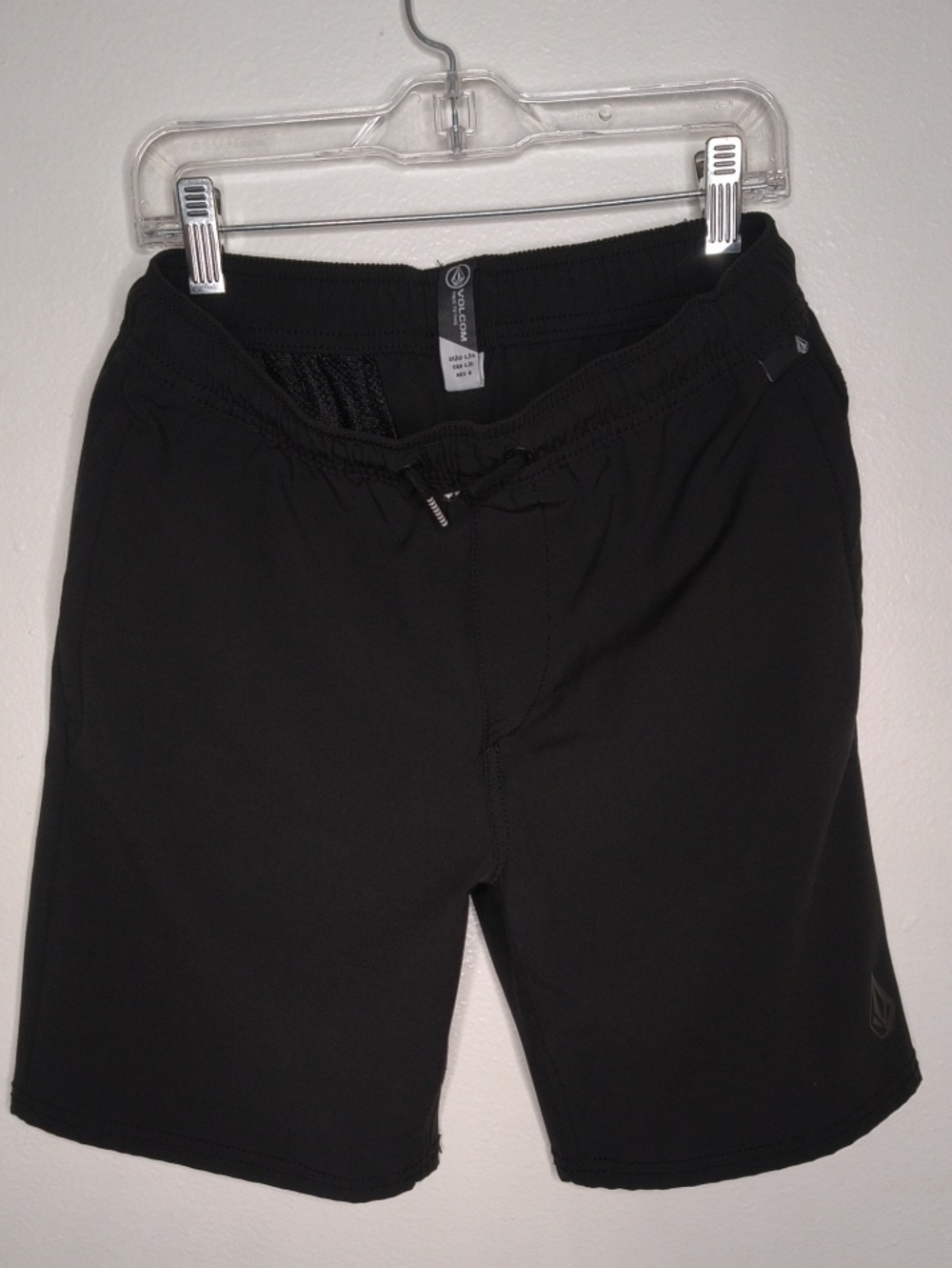 Volcom Black Youth Elastic Waist Shorts